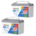 Redodo 2 Pack 12V 100Ah LiFePO4 Battery Bluetooth Low Temp Electric Outboard Motor Lithium Battery