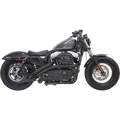 Bassani Radial Sweepers Black Exhaust System w/Black Heat Shields (1X2FB)