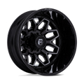20x8.25 Fuel Off-Road D875 Flux Black Brushed DUALLY REAR Wheel 8x200 (-227mm)