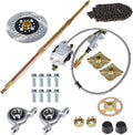 Labwork 32 Go Kart Axle Kit Alloy Rear Axle with Brake Dics +Brake Master Cylinder +Sprocket +Pillow Bearing +Chain + Hub Replacement for DIY Go Kart ATV Quad Drift Trikes