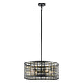 44076BK-Kichler Lighting-Aldergate - 4 Light Round Pendant - With Soft Contemporary Inspirations - 11.5 Inches Tall By 24 Inches Wide -Traditional