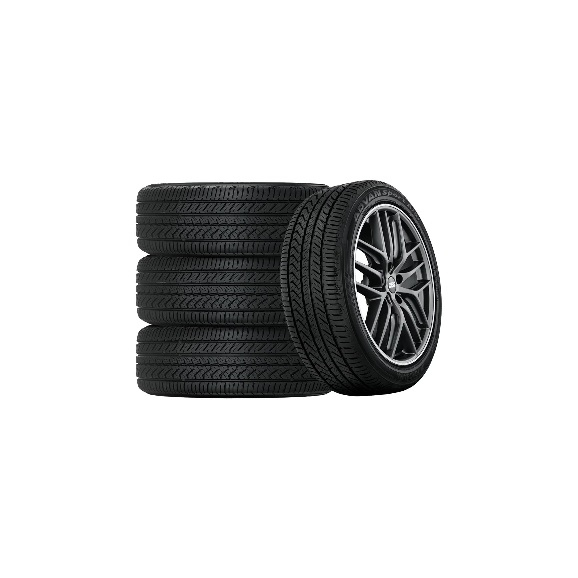 Set of 4 Yokohama Advan Sport A/S Plus 225/40R18 92Y XL Tires