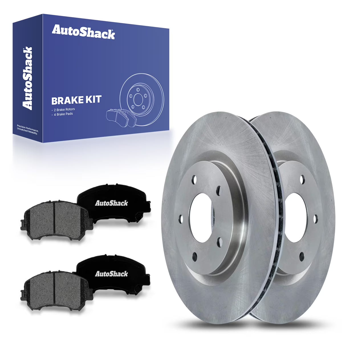 AutoShack Front Brake Rotors Premium Ceramic Brake Pads | Replacement for 2014-2019 Nissan Rogue 2.0L 2.5L AWD FWD | 6-PC Brake Kit