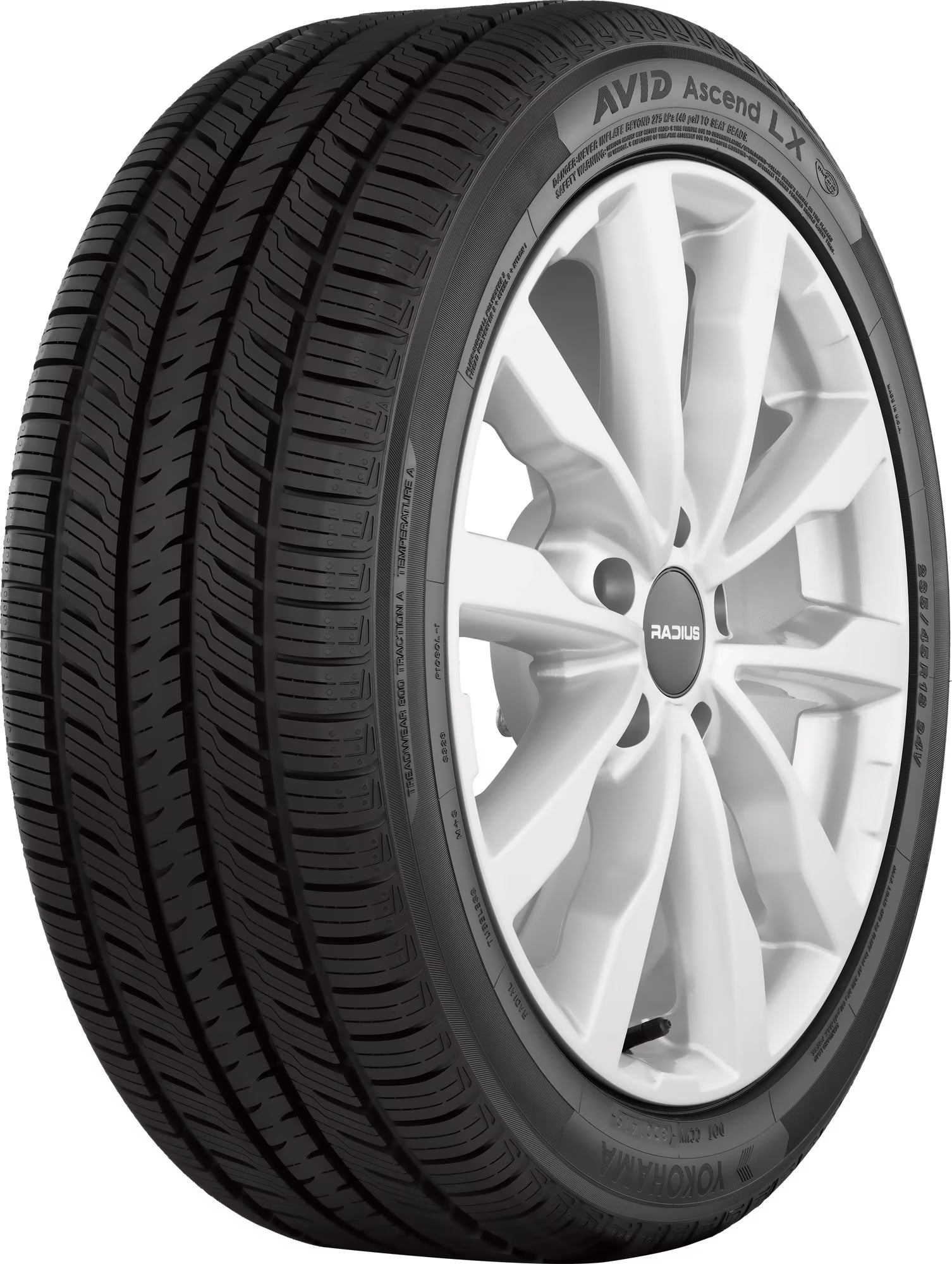 Set of 2 Yokohama Avid Ascend LX 225/55R17 97H Tires 2255517 225 55 17
