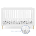 Delta Children Austin Acrylic 4-in-1 Convertible Baby Crib - Greenguard Gold Certified. Bianca White/Natural