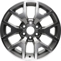 New Aftermarket Machined and Painted Medium Charcoal Metallic Aluminum Wheel 20 x 9 fits 2014-2018 GMC Sierra 1500