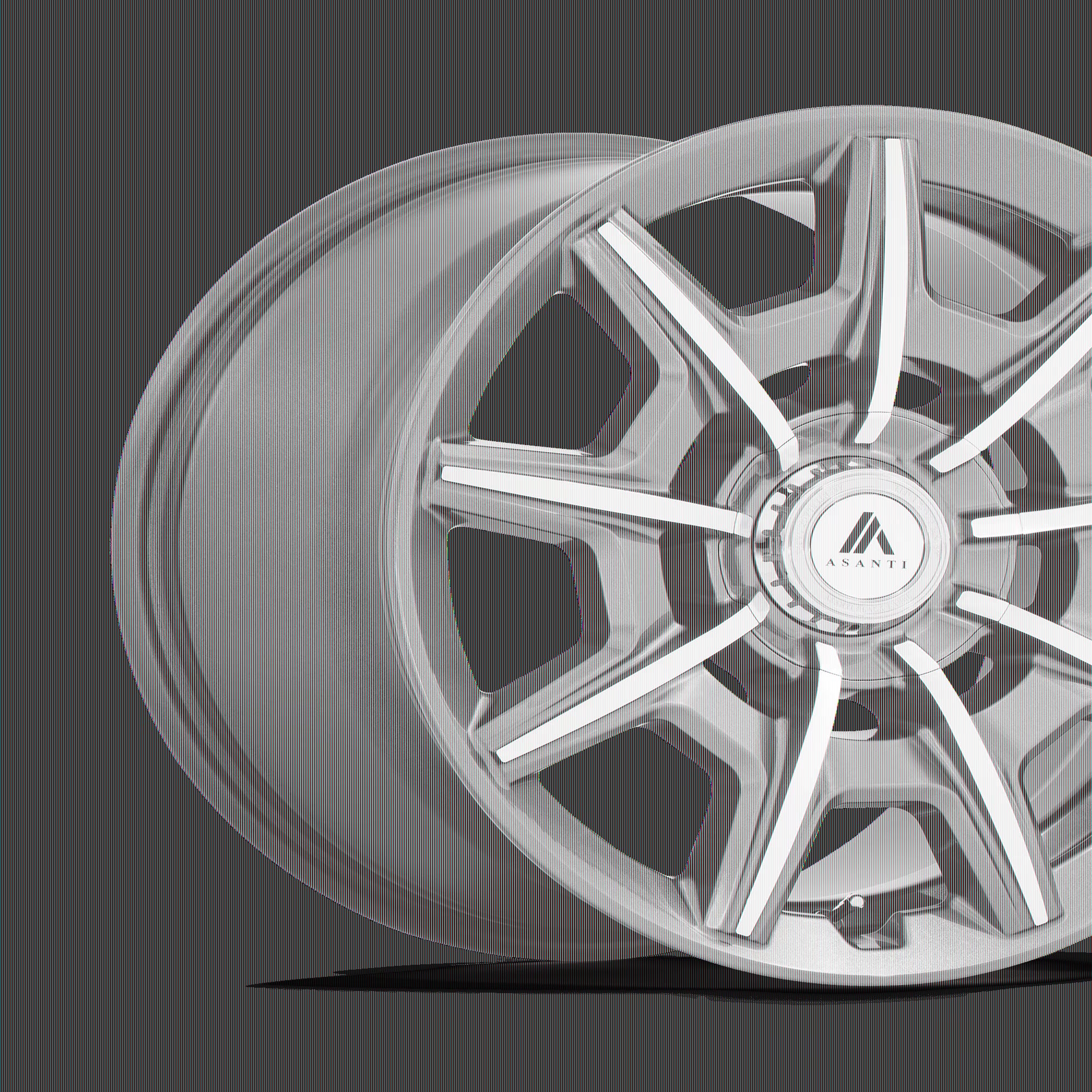 Asanti Black Cast Aluminum Wheel AB41 20x9 5x112/120 G-ANTH BR-MCH 27mm, AB041AD20905927