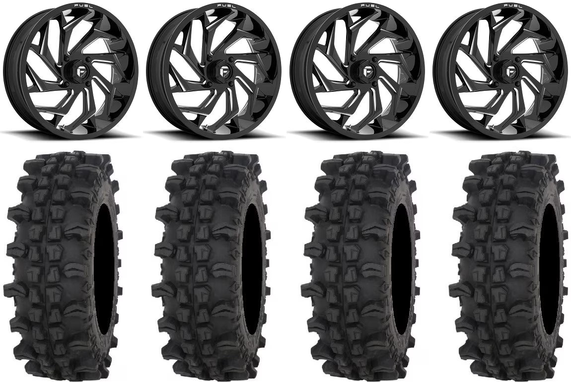 Fuel Reaction 20  Wheels Black 33  ACP Tires Polaris RZR XP 1000 / PRO XP / Ranger XP 900/1000