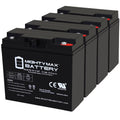 12V 18AH SLA INT Replacement Battery for EW72 Mobility Scooter - 4 Pack