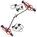 Complete Front and Rear Drive Set CV Axle Kit Shaft Assembly & Differential Transmission & Front Rear Suspension Swing Arm Swingarm Kit & Reverse Gearbox for DIY 4WD ATV Buggy Go Kart