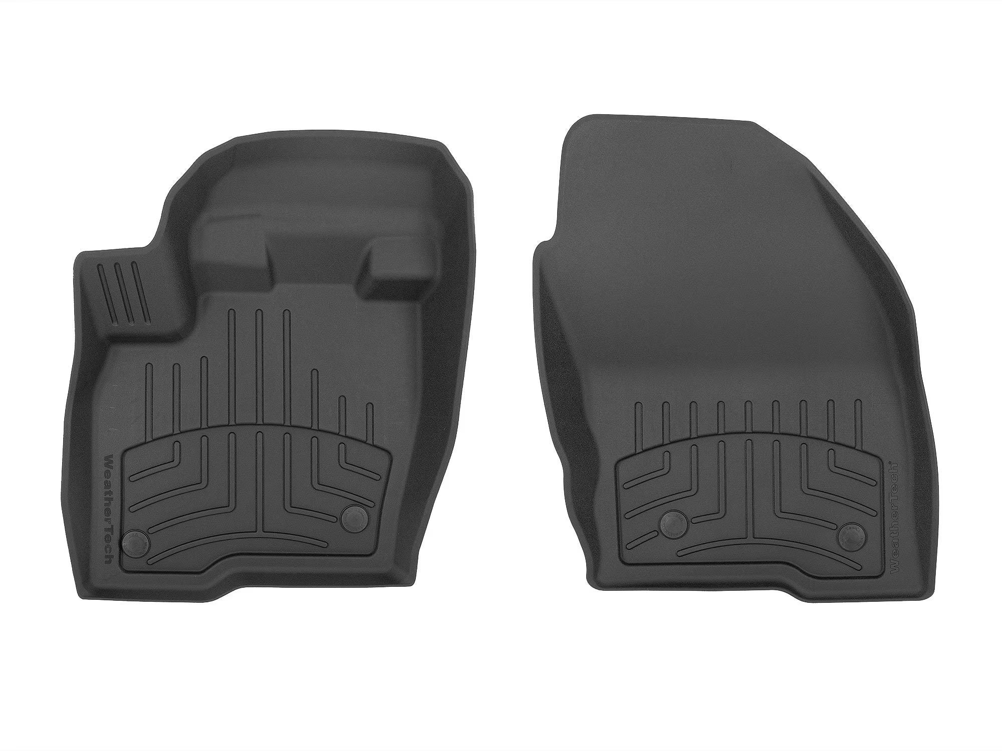 WeatherTech FloorLiner HP Custom Fit Floor Mats compatible with Lincoln MKX, Nautilus - 1st Row (Driver & Passenger), Black