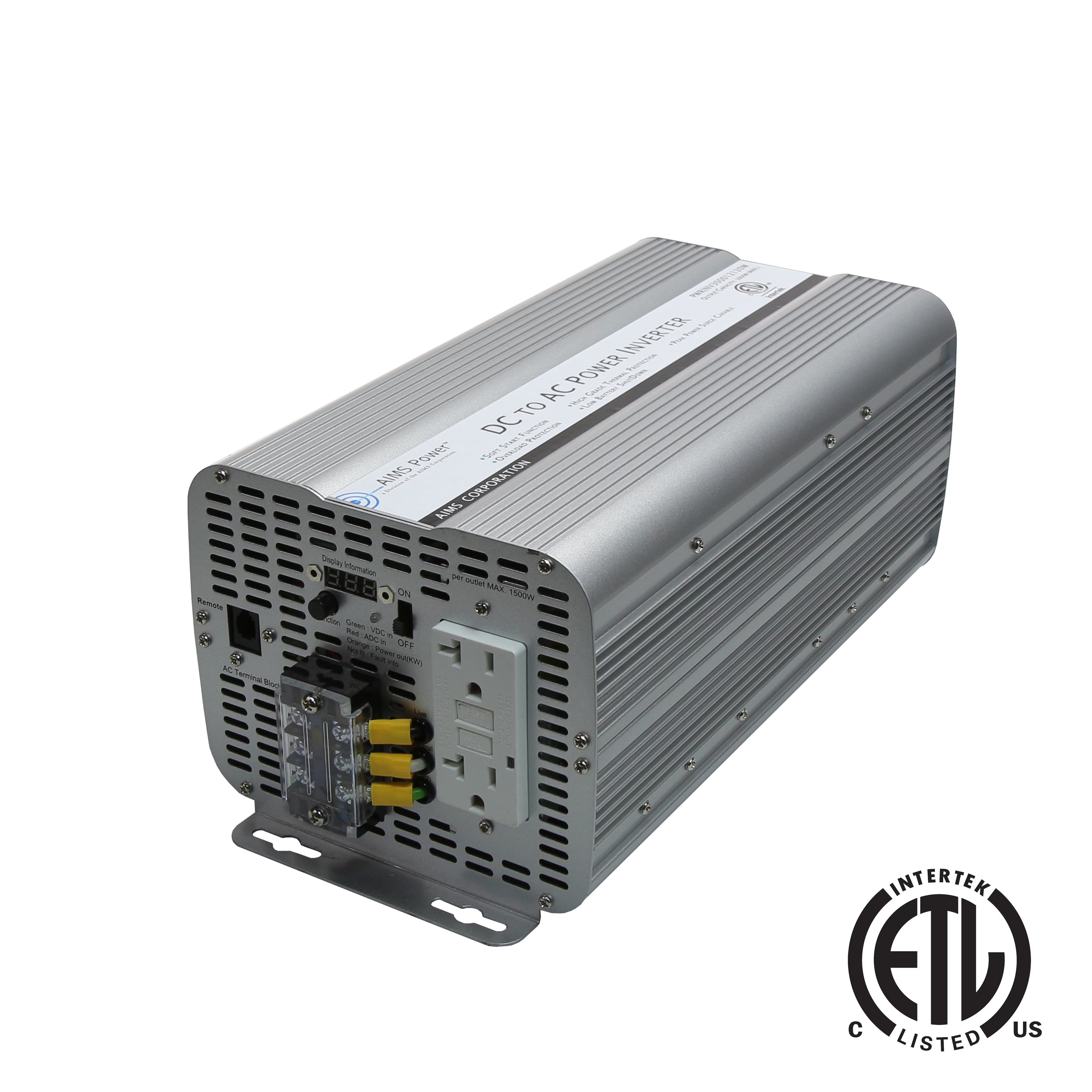 AIMS Power PWRINV300012120W 3000 WATT MODIFIED SINE POWER INVERTER 12VDC TO 120 VAC ETL LISTED