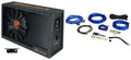 Rockville RVS12A 12  1400w Slim Vented Powered Car Subwoofer Enclosure + Amp Kit