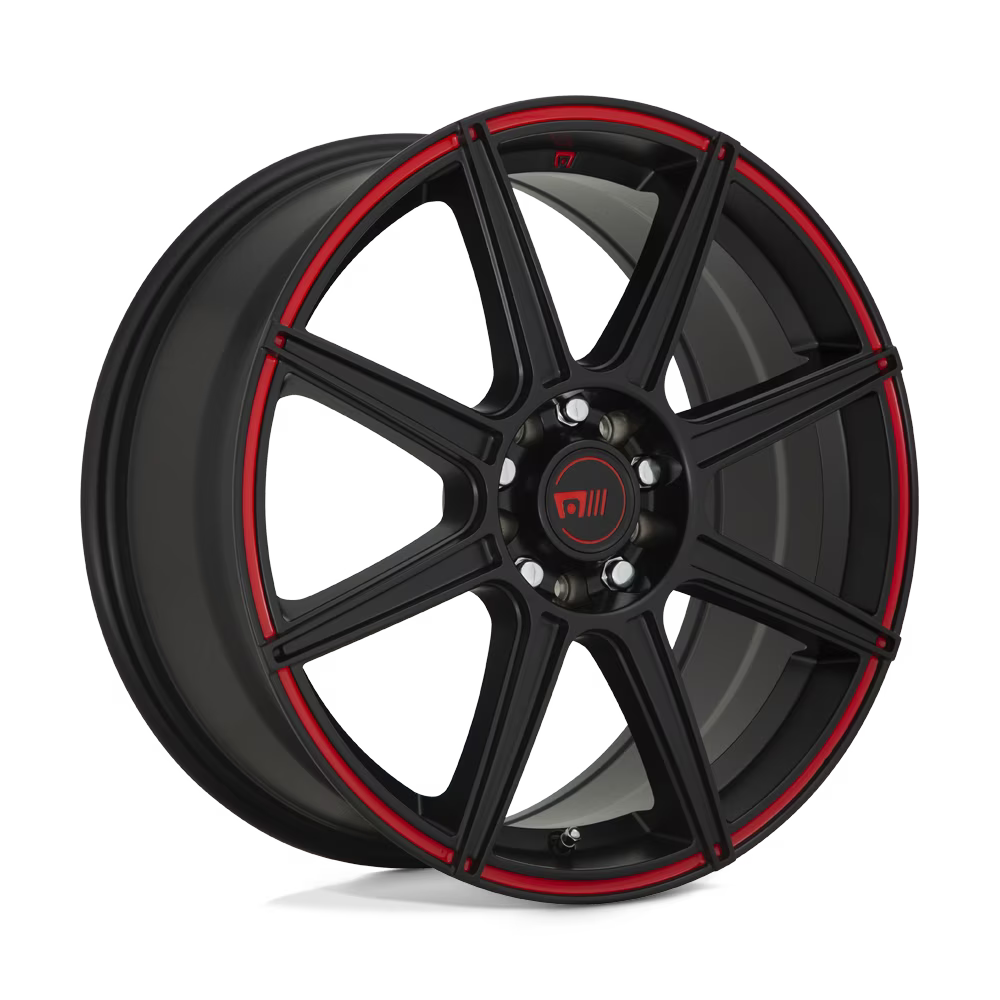 Motegi Cast Aluminum Rim MR142 18X8 5X112/4.5 S-BLK RED 45MM, MR14288046945