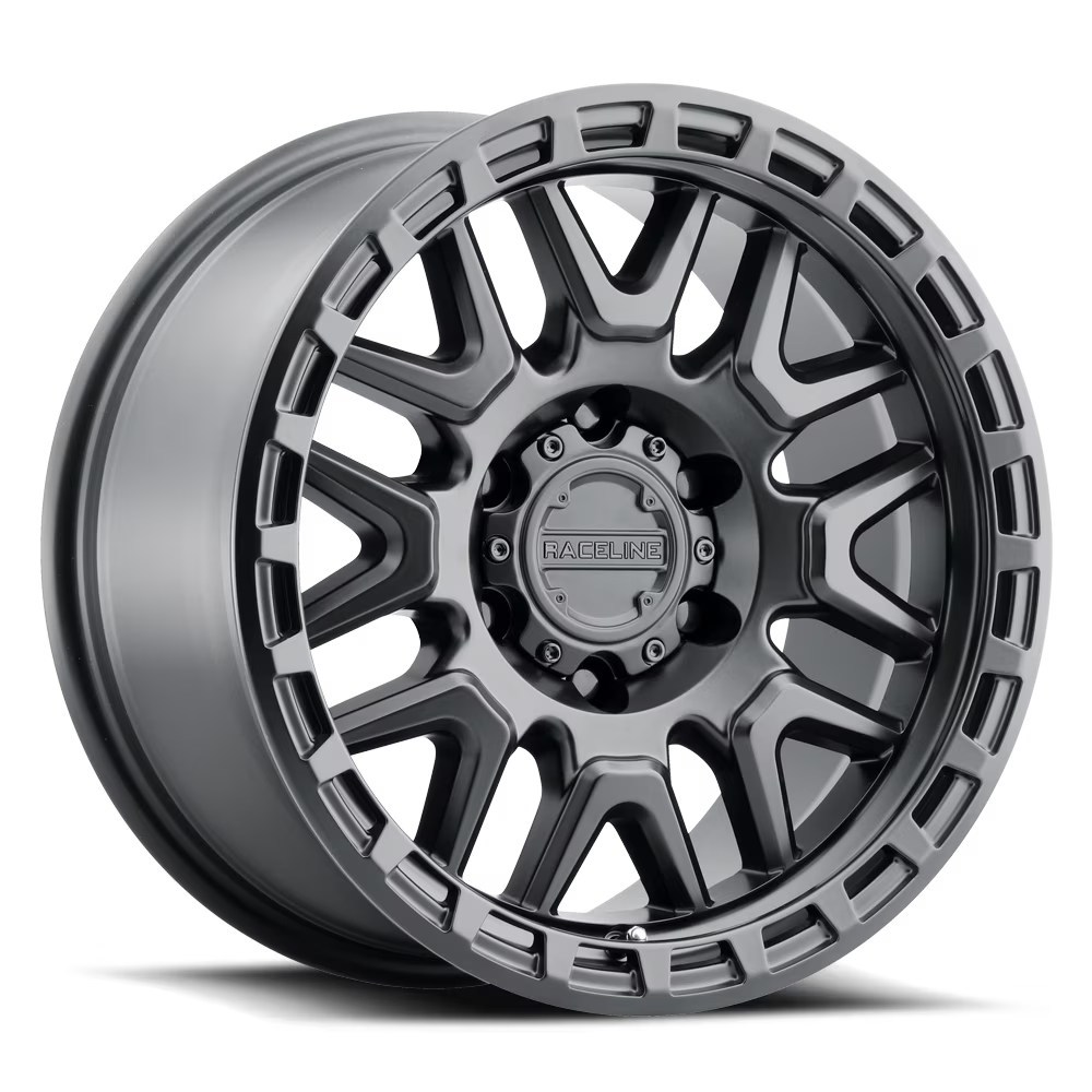Raceline 953B-KRANK 17  Cast Aluminum Wheel, KRANK SATIN BLACK 17X8.5 6X120 0mm