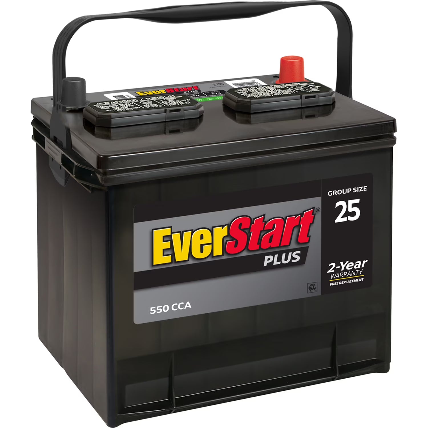 EverStart Plus Lead Acid Automotive Battery, Group Size 25 12 Volt, 550 CCA