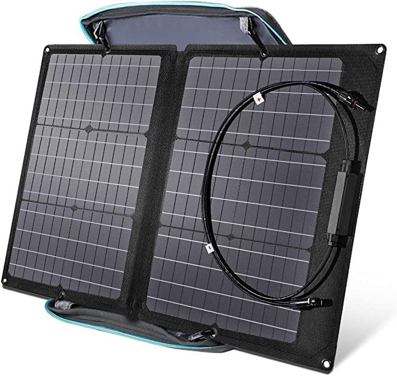EF EcoFlow 60W Portable Solar Panel for Power Station. Foldable Solar Charger with Adjustable Kickstand. Waterproof IP67 for Outdoor Camping.RV.off Grid System