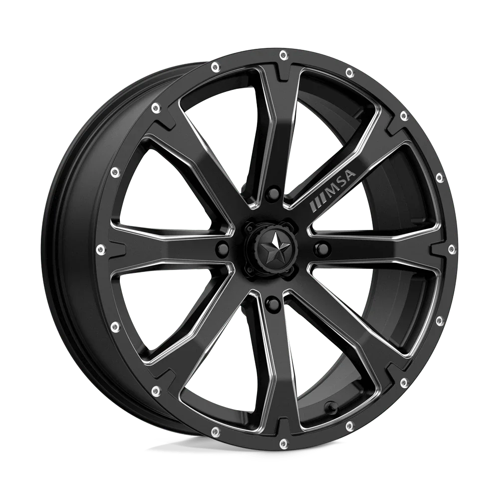 Msa Offroad Wheels M42 Bounty 18X7 4X137 10Et 132Cb Satin Black Milled Wheel