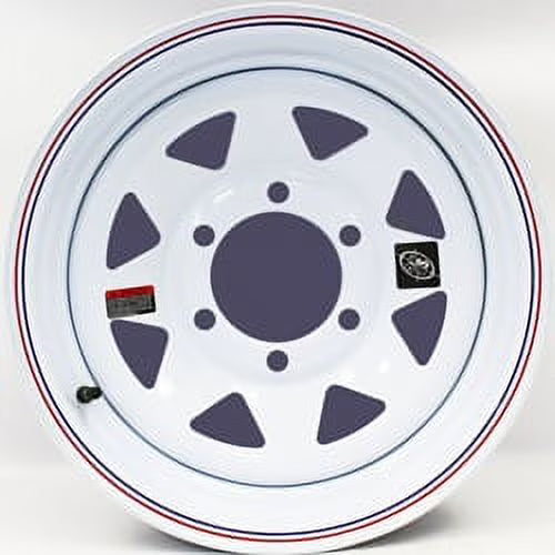 15  x 6  White Spoke Trailer Wheel 6-5.5  Bolt Circle