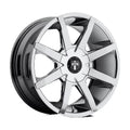 DUB 1PC Aluminum Rim S201 PUSH 22X9.5in Chrome Plated Finish, S201229597+25