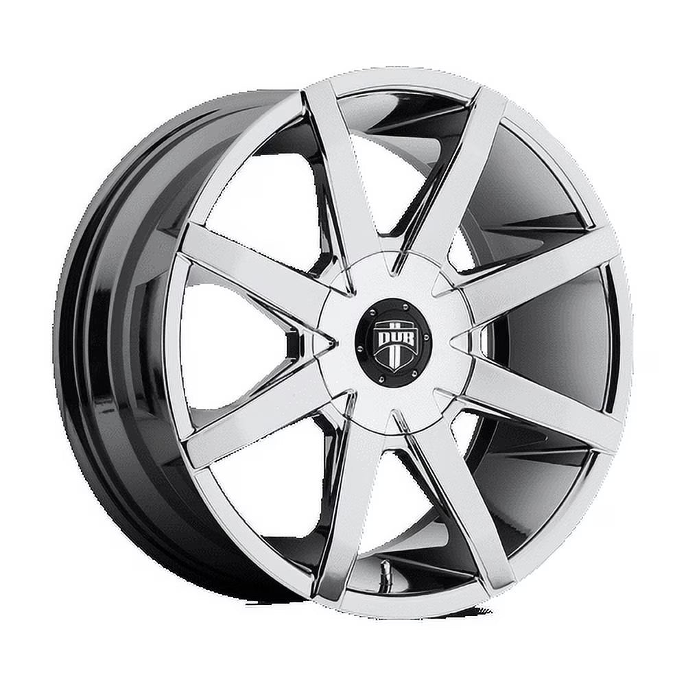 DUB 1PC Aluminum Rim S201 PUSH 22X9.5in Chrome Plated Finish, S201229597+25