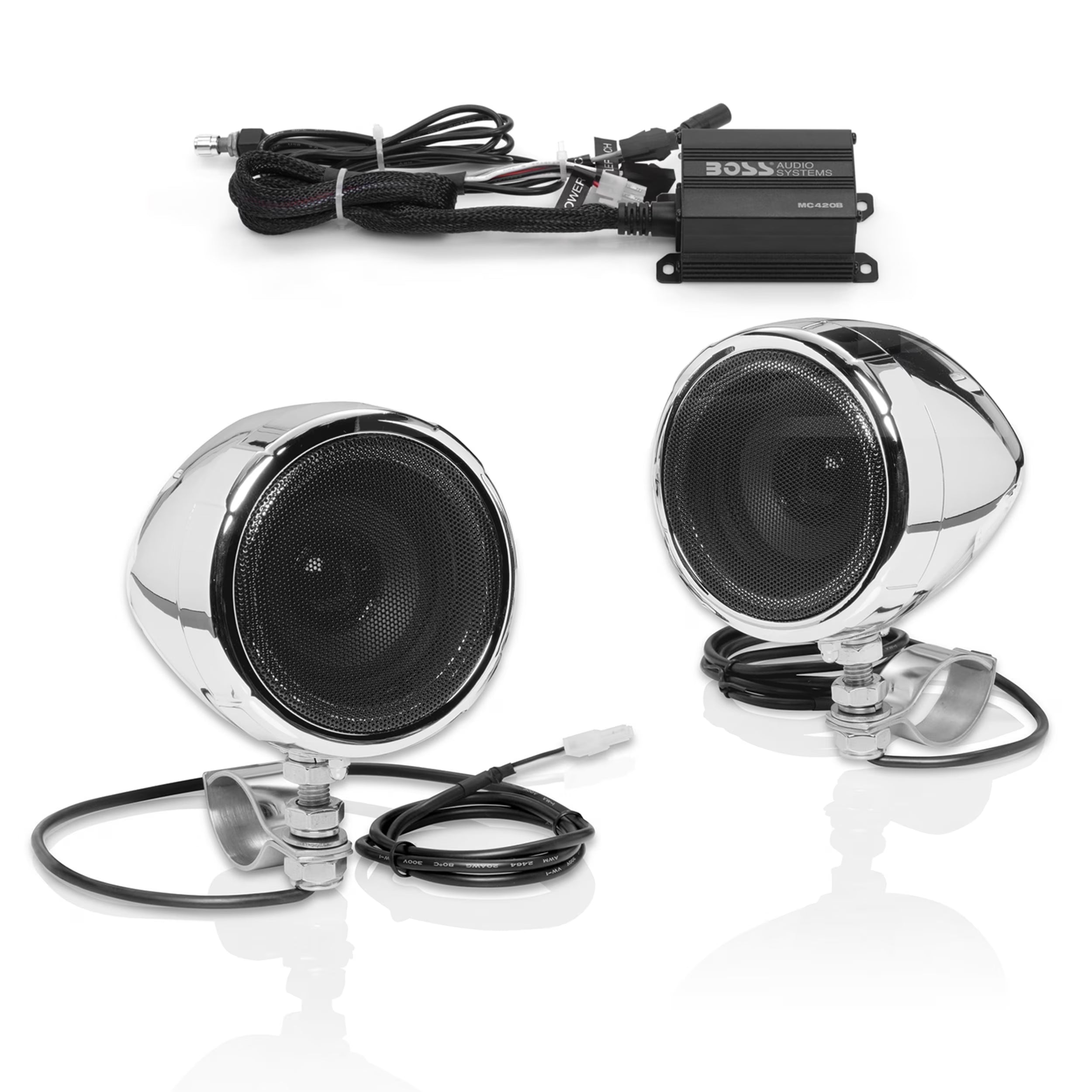 Boss Audio MC420B All-Terrain 3  Full Range Speakers & 600W Max Amplifier System