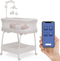 Delta Children SmartSleep Auto Glide Bassinet with Bluetooth. Alloy