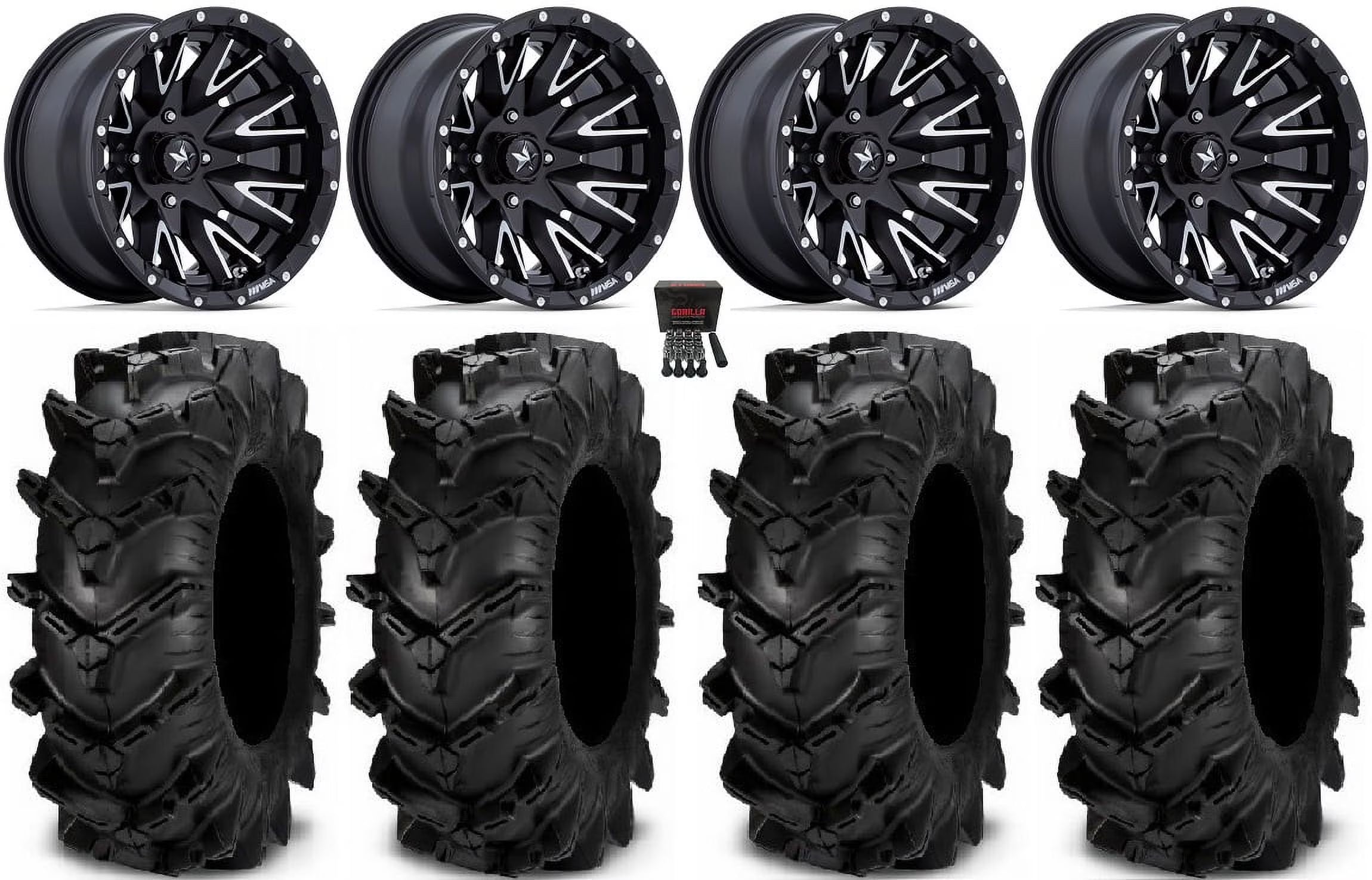 MSA Creed 14  Wheels Machined 28  Cryptid Tires Honda Foreman Rancher SRA