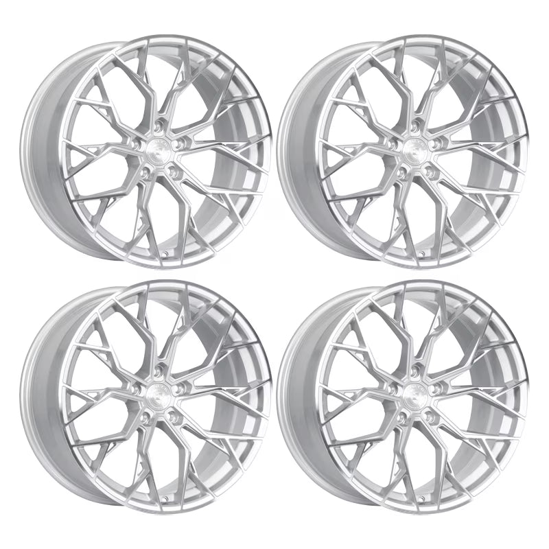 4 x Dolce Aria Glossy Sliver Wheels 5x120 20x10 +40et High Performance Rims