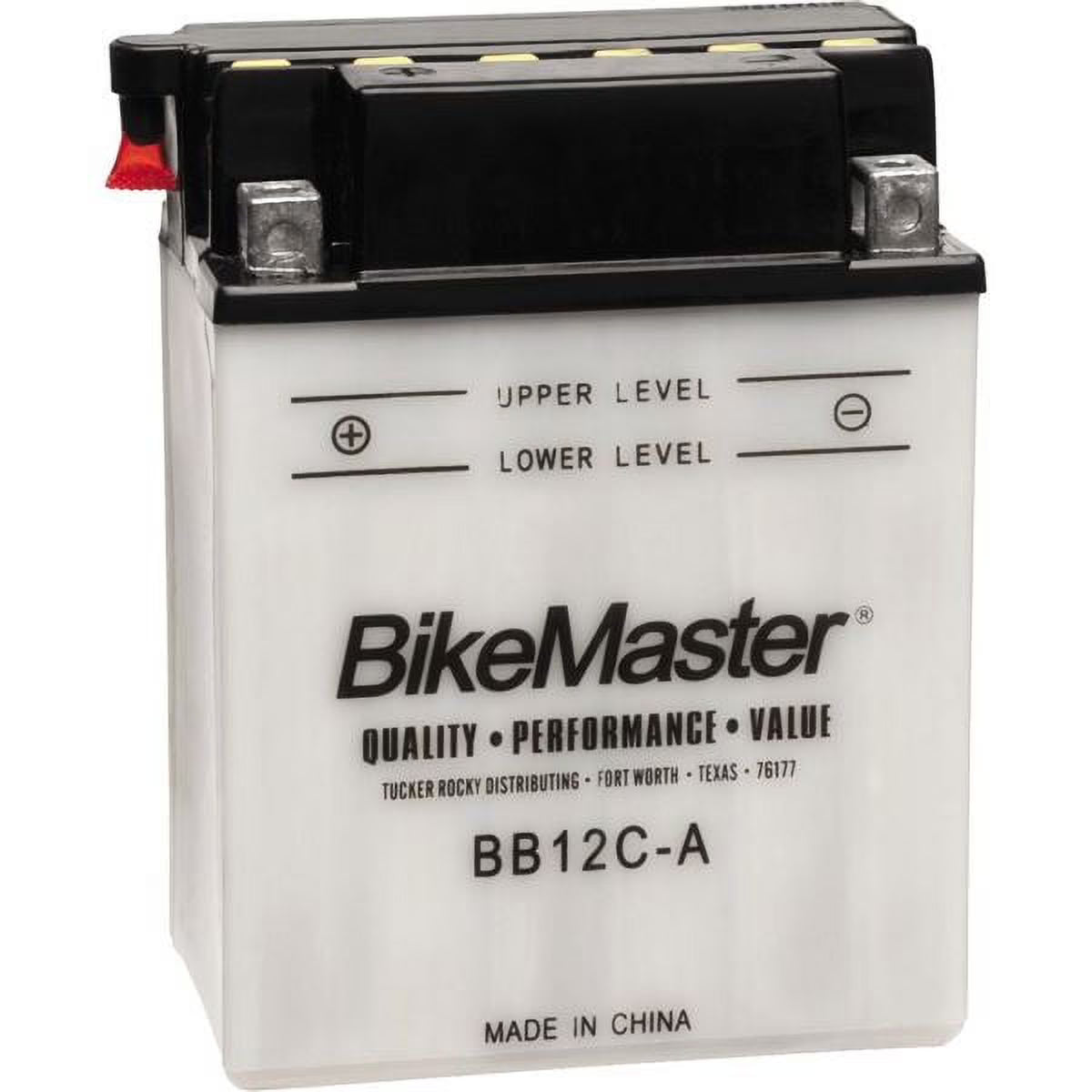 BikeMaster 51913 Conventional Motorcycle Battery - 185L X 82W X 170H mm