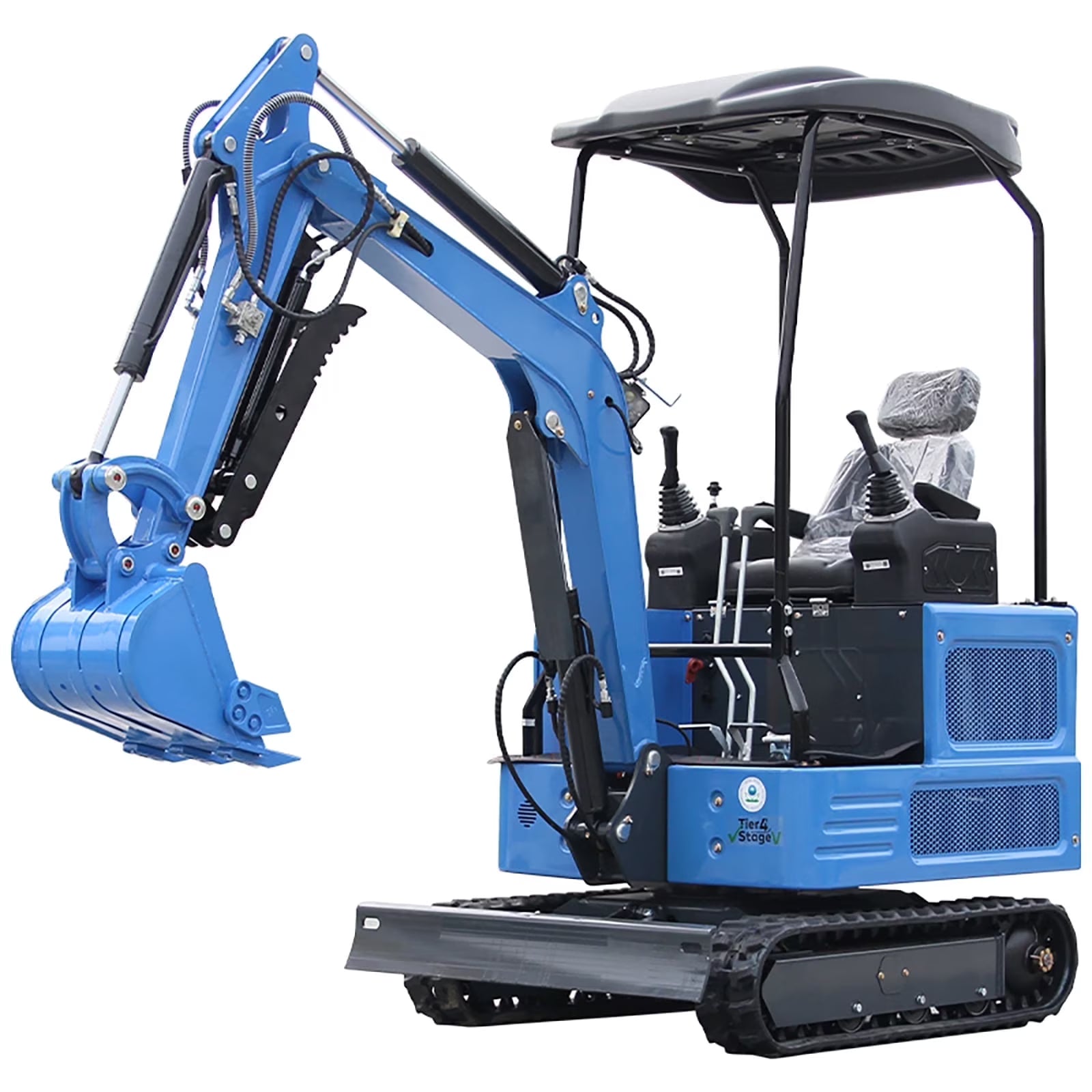 MachPro 1.8 Tons Diesel Crawler Digger with Kubota Engine, Mini Excavator Pilot Control System, Hydraulic Thumb Clamp,Bucket, Stable Chassis Fit