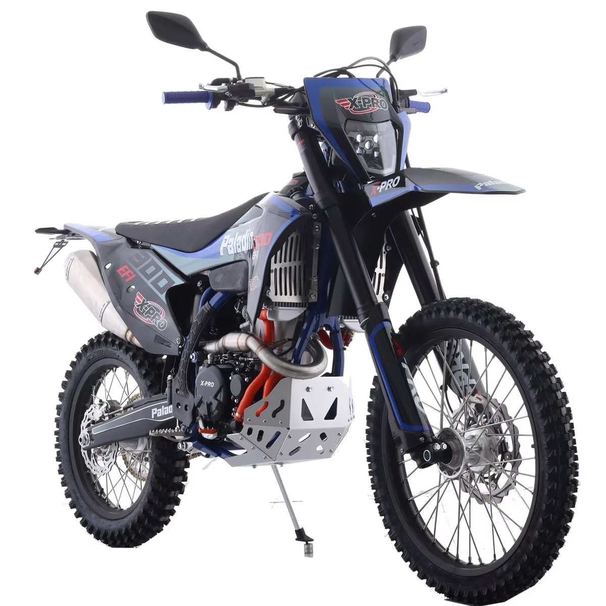 X-Pro Paladin 300 EFI Dirt Bike with 6-Speed Manual Transmission and Balance Shaft and Dual Overhead Camshaft (DOHC) with Four Valves Engine, Electric Start! Big 21 /18  Wheels!
