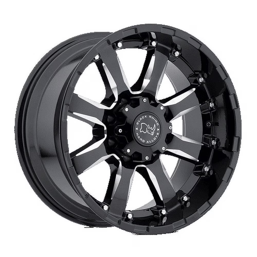 Black Rhino Sierra 17X9 5X127 -12Et 125.1Cb Gloss Black W/ Milled Spokes Wheel