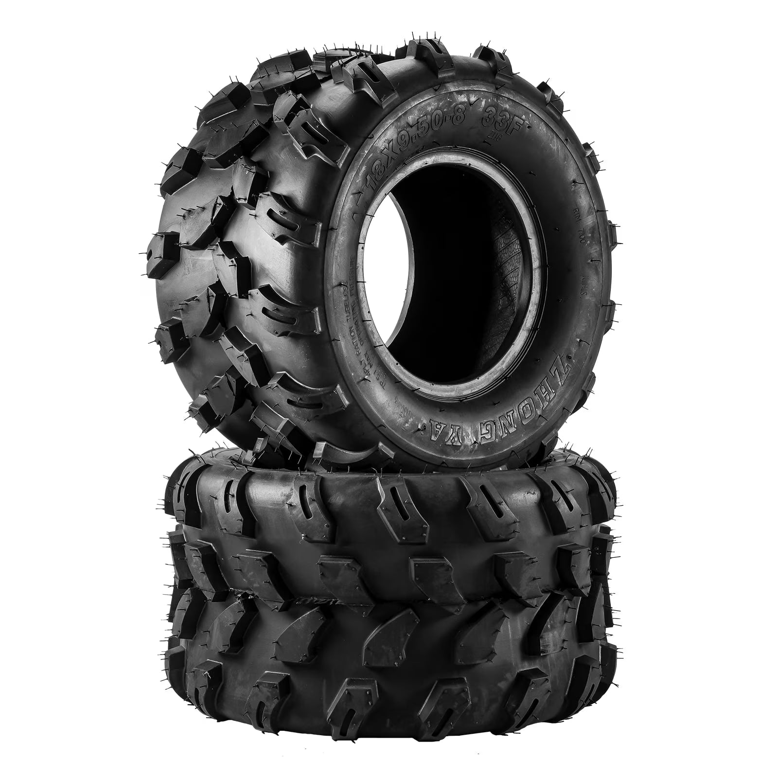 2pcs 18¡Á9.5-8 ATV UTV Tires 18¡Á9.5¡Á8 4Ply All Terrain Go Kart Golf Cart Tubeless Fit For Rough Terrain, Pattern Z-124