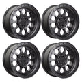 4 x Lock Offroad 50Cal Matte Black Wheels 5x127 17x9 -12et Truck Suv Rims