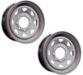 eCustomrim 2-Pack Trailer Wheel Silver Rims 16X6 16  Spoke Style 8 Lug On 6.5 in.