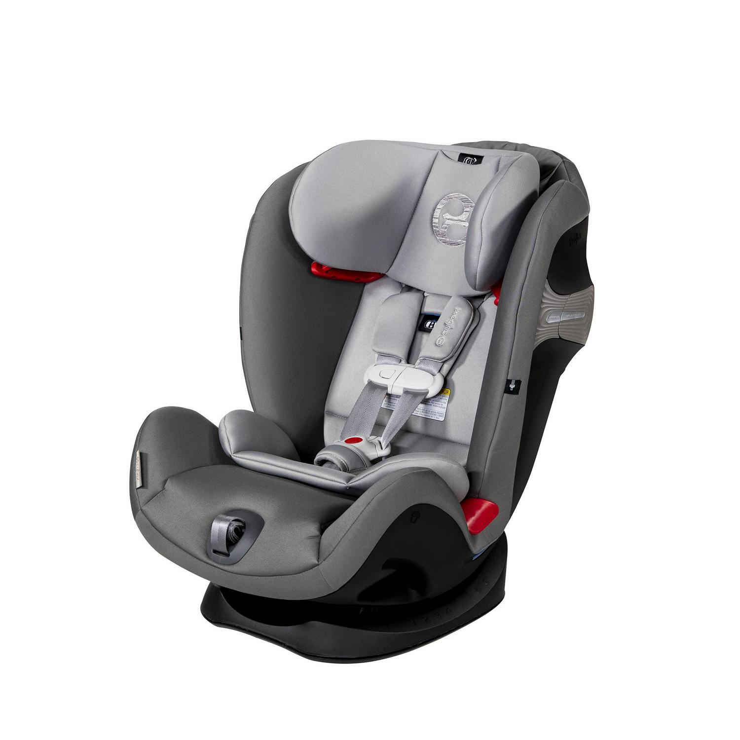 Cybex Eternis S. All-in-One Convertible Car Seat. 12-Position Height-Adjustable Reclining Headrest. Side Impact Protection. Manhattan Grey. 120 lb (Non- Sensorsafe)
