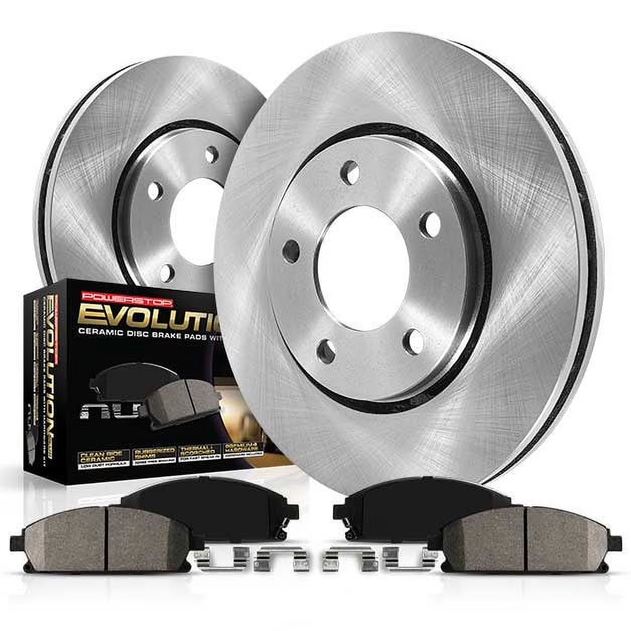 Power Stop Front Stock Replacement Brake Pad and Rotor Kit KOE2324