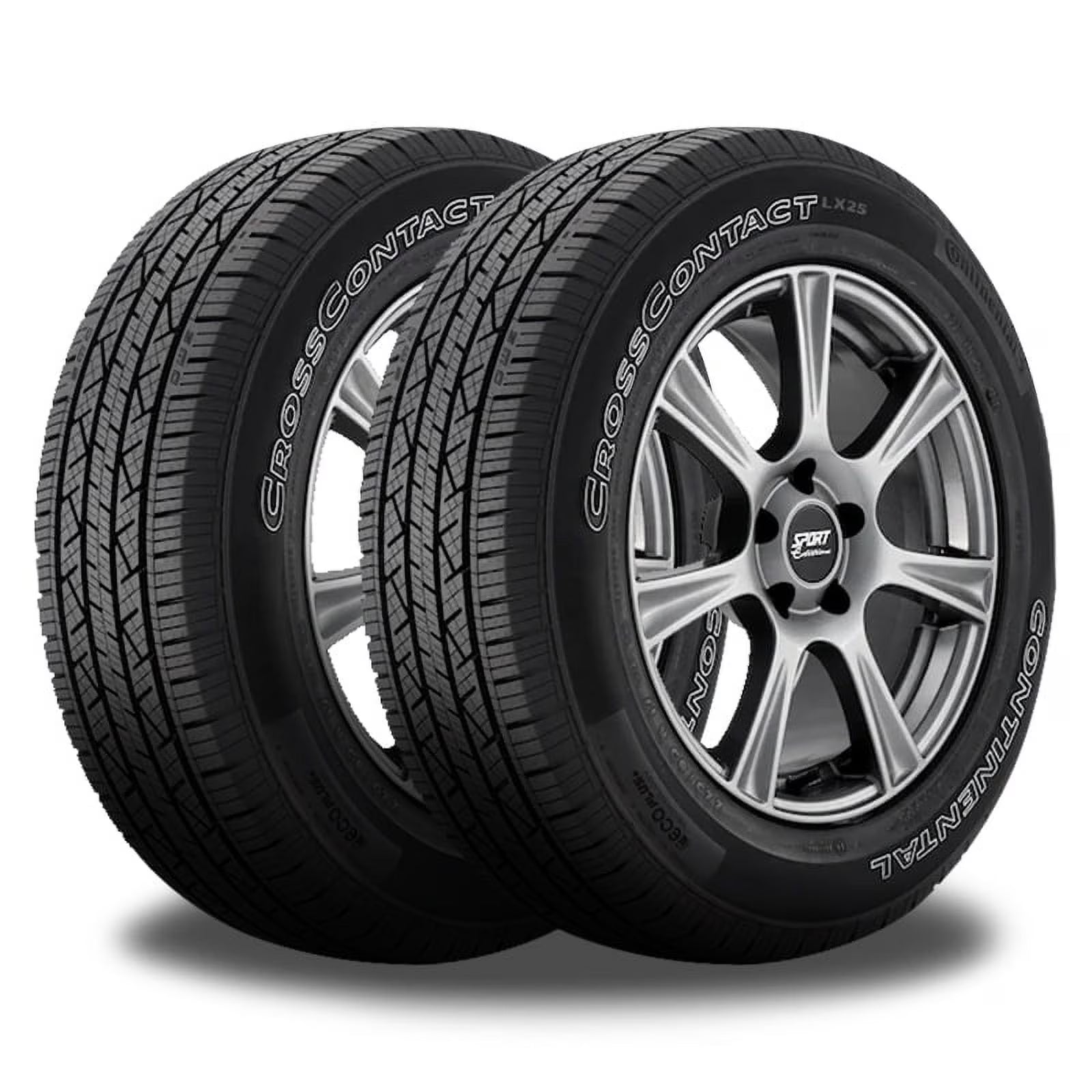 2 Continental CrossContact LX25 OWL 245/65R17 107T All Season 70K Mileage 740AB 15447950000 / 245/65/17 / 2456517