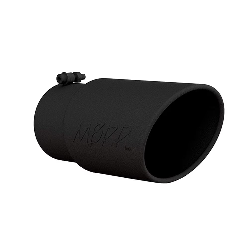 MBRP T5075 5  Inlet 6  Outlet 12  Length Angled Car Exhaust Tip, Black