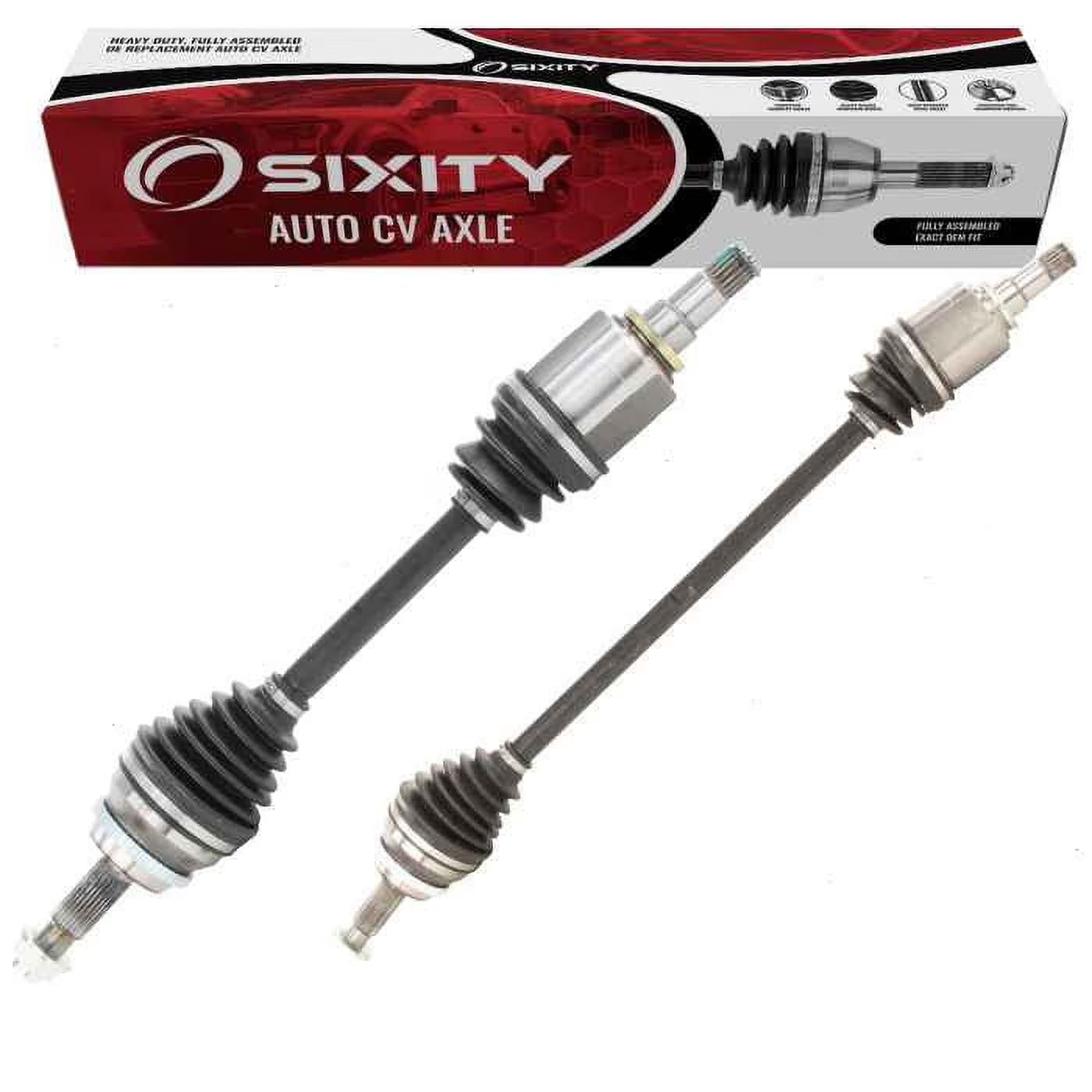 Sixity Auto 2 pc Front CV Axle Kit compatible with Toyota Corolla 1.8L L4 2009-2018 - Pair Left Right Driver Passenger Complete Axle Shaft Assembly
