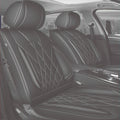 DIKSOAKR 2 Front Car Seat Covers Fit for Buick Encore GX 2020-2025 Faux Leather Front Seat Cushion with Airbag Compatible Automotive Interior Accessories (Black)