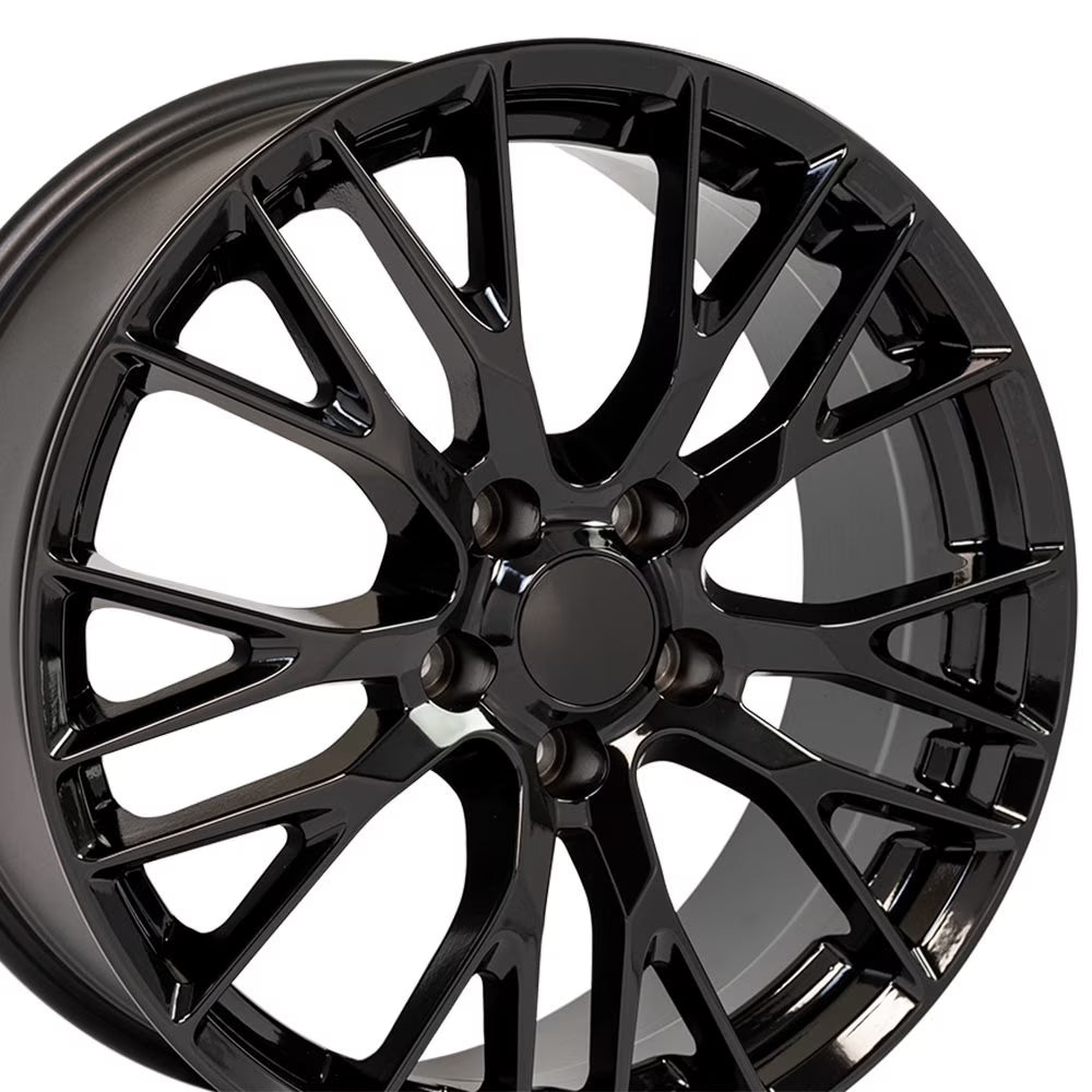 19 inch Rim fits 1993-2002 Chevy Camaro Black 19x8.5 Aluminum Wheel Direct Fit