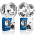 Detroit Axle - Brake Rotors for 2003-2007 Honda Accord 2.4L LX EX 11.1  Front & 10.24  Rear Disc Brake Rotors 2004 2005 2006 Replacement