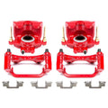 Power Stop Rear Pair of Red Powder Coated Calipers S5030