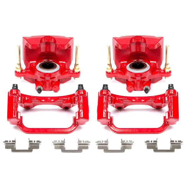 Power Stop Rear Pair of Red Powder Coated Calipers S5030