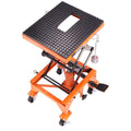 BENTISM Hydraulic Motorcycle Lift Table 350 lbs Height 13'-36' Dirt Bike Scissor Jack Stand with Wide Deck Safety Pin J-hook