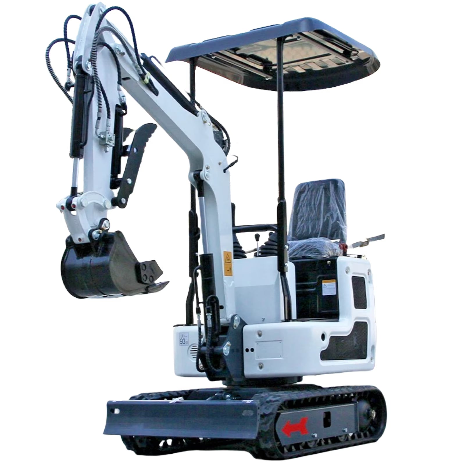 MachPro 1.2 Ton Crawler Gasoline Mini Excavator, With 14 HP B&S Engine, Hydraulic Thumb Clamp, Strong Stability, Match Various Attachments to Work