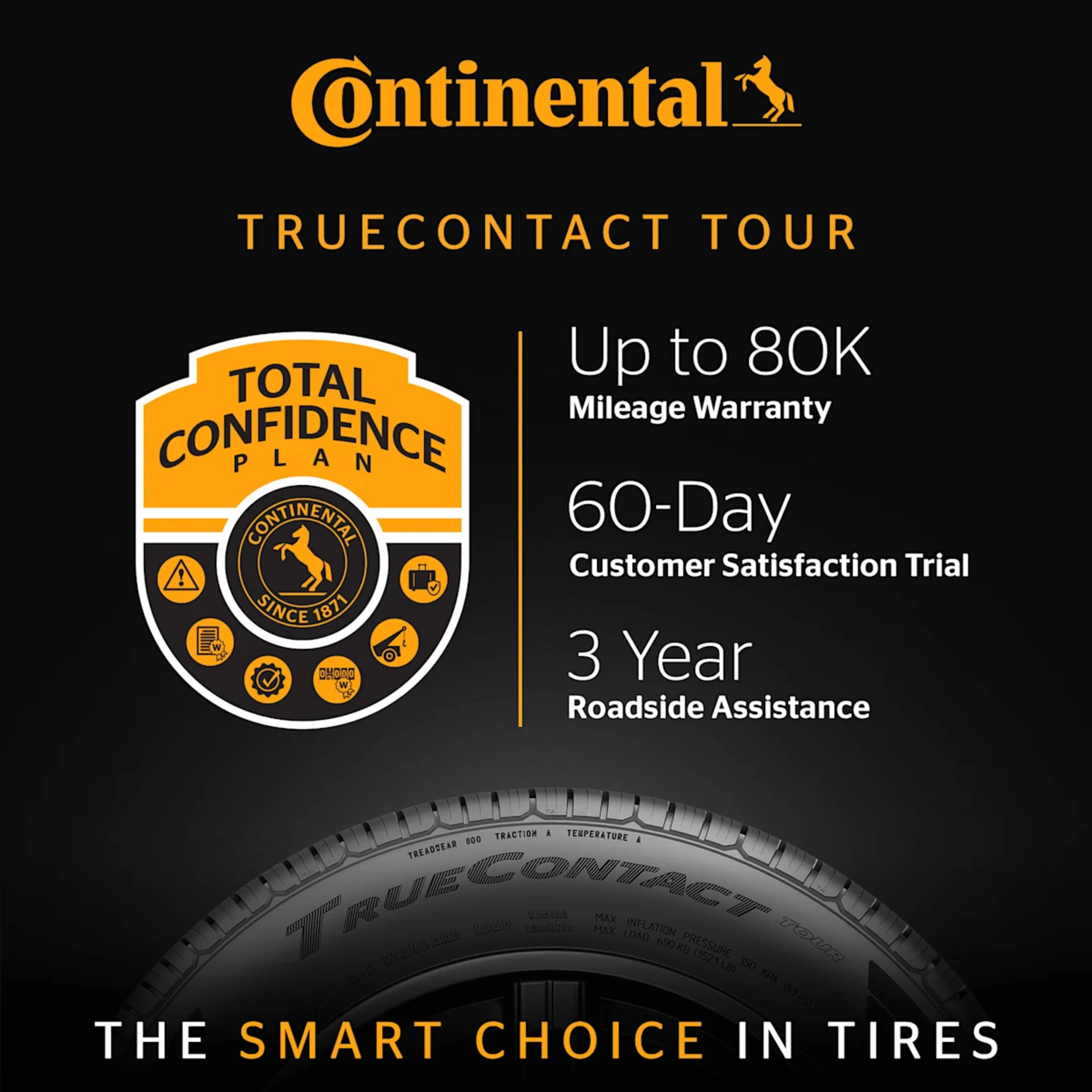 Continental TrueContact Tour All Season 215/45R17 87V Passenger Tire