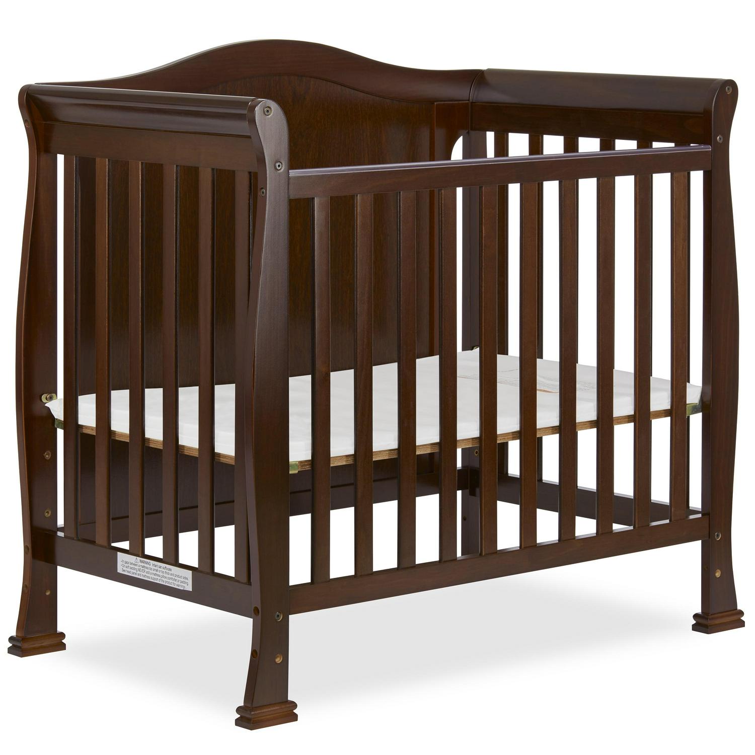 Dream On Me Naples Full Panel 4-in-1 Convertible Mini Crib. Espresso